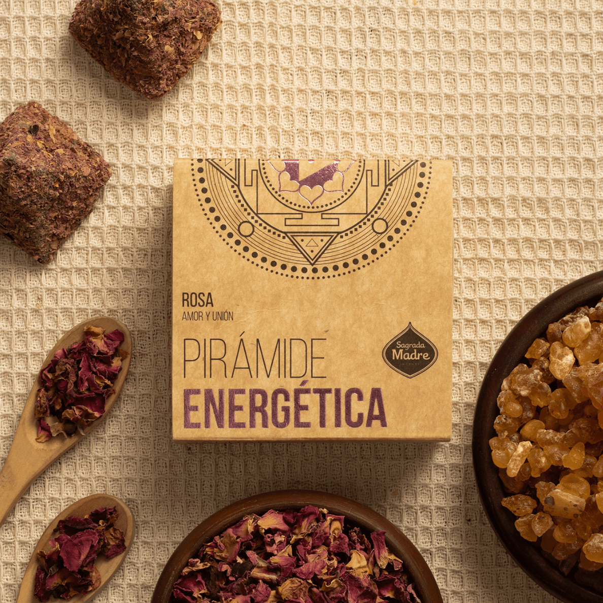 Sagrada Madre Incense Energetic Pyramids | Rose - Ember & Essence