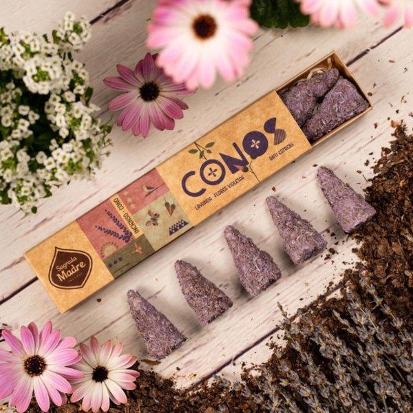 Sagrada Madre Incense Cones | Lavender & Violet - Ember & Essence