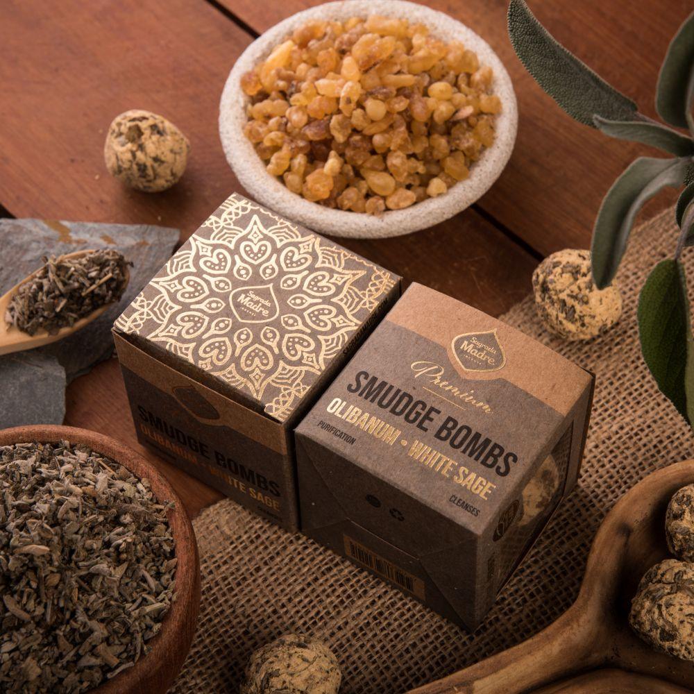 Sagrada Madre Incense Premium Smudge Bomb | Frankincense & White Sage - Ember & Essence 