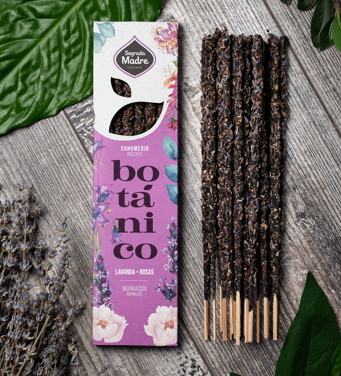 Sagrada Madre Botanical Incense Sticks | Lavender Roses - Ember & Essence 