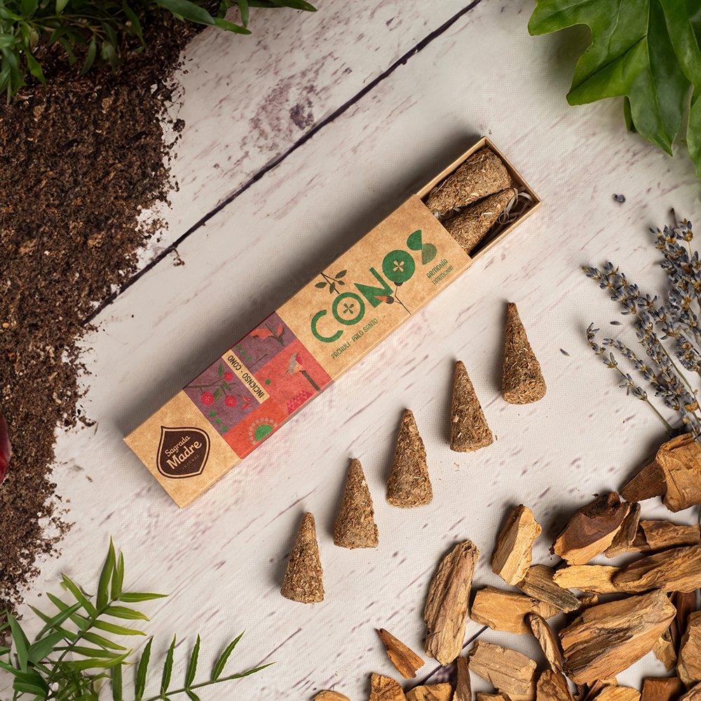 Sagrada Madre Incense Cones | Palo Santo & Patchouli - Ember & Essence 