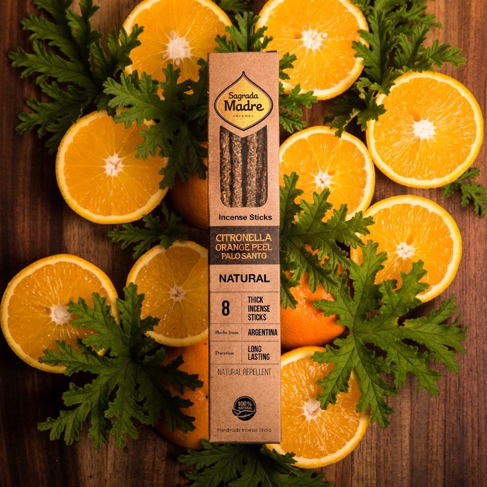 Sagrada Madre Natural Incense Sticks | Citronella & Orange - Ember & Essence 