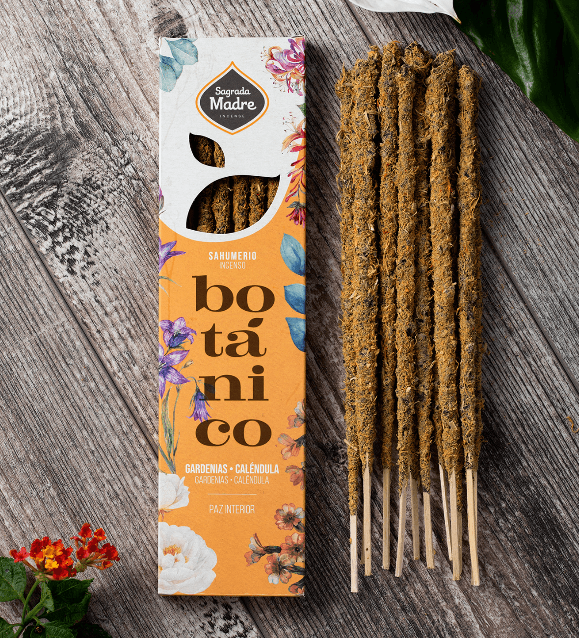 Sagrada Madre Botanical Incense Sticks | Gardenia Calendula - Ember & Essence 